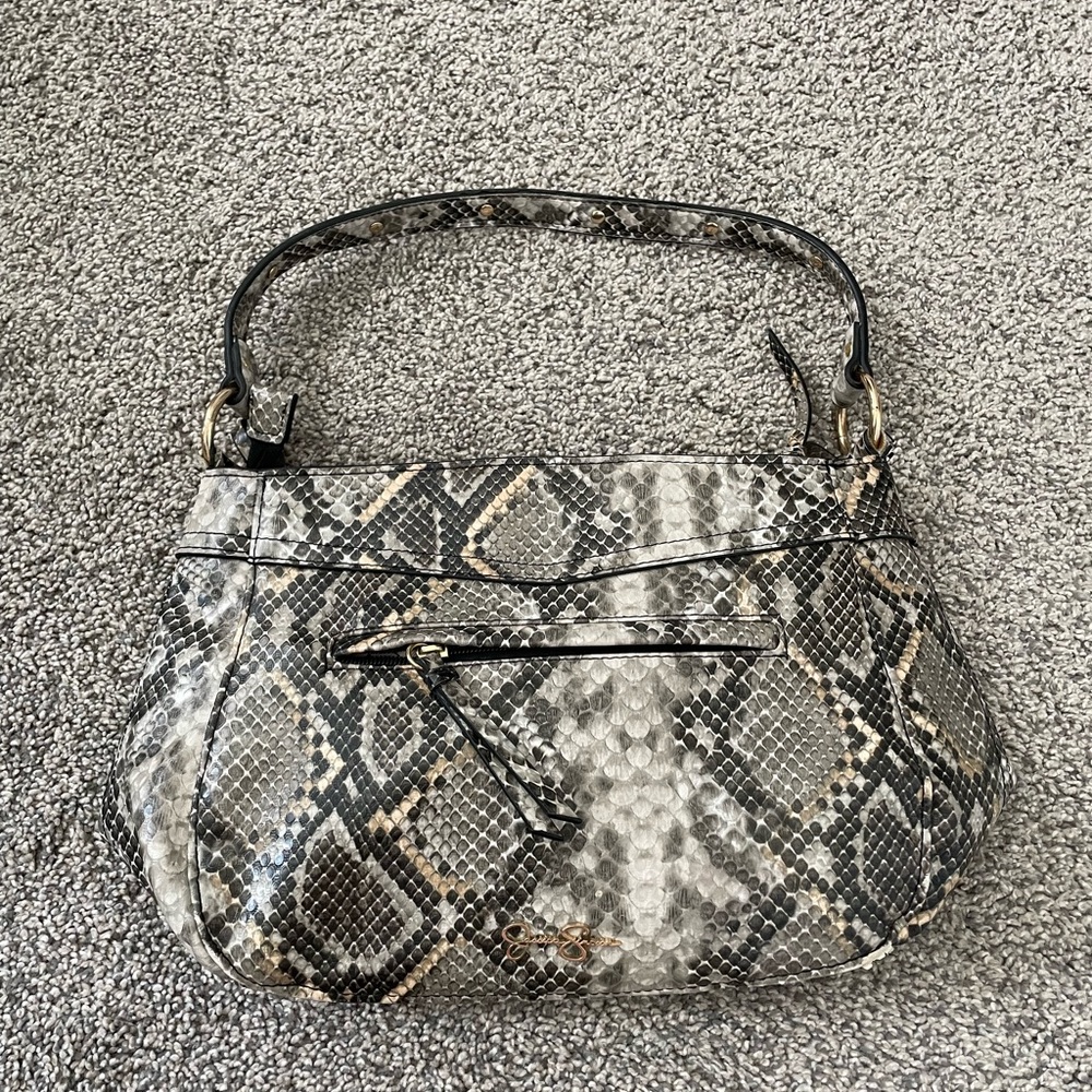 Stylish Snake Print Shoulder Bag